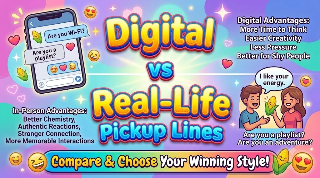 Digital vs Real-Life Pickup Lines