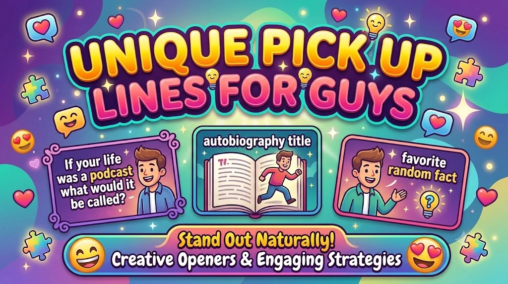 Unique Pick Up Lines for Guys