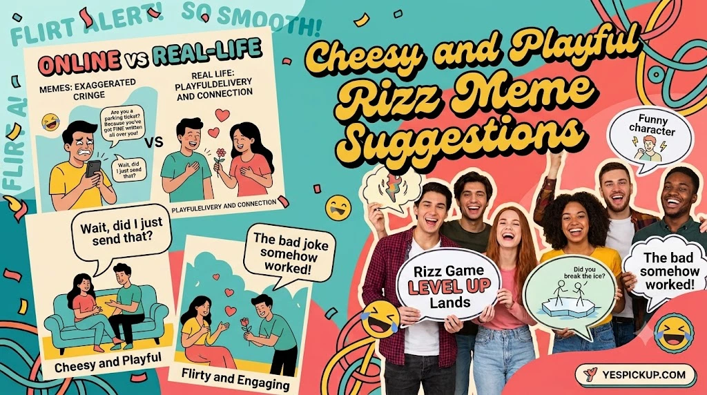 Cheesy and Playful Rizz Meme Suggestions