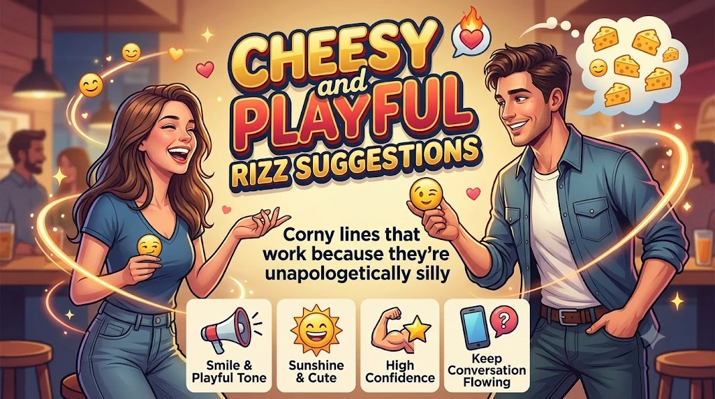 Cheesy and Playful Rizz Suggestions