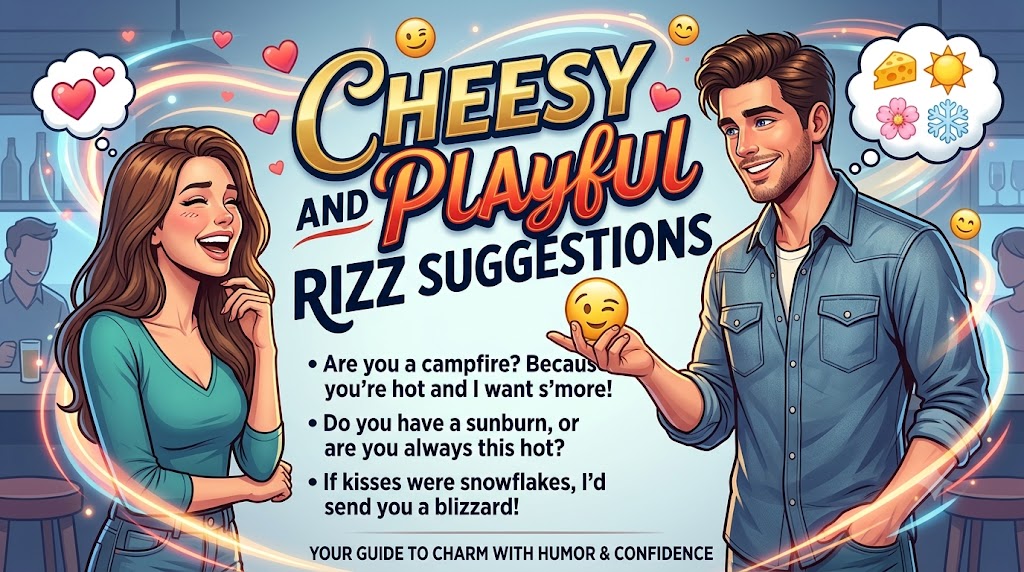 Cheesy and Playful Rizz Suggestions