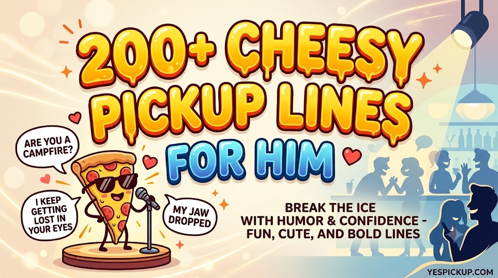 Cheesy Pickup Lines for Him
