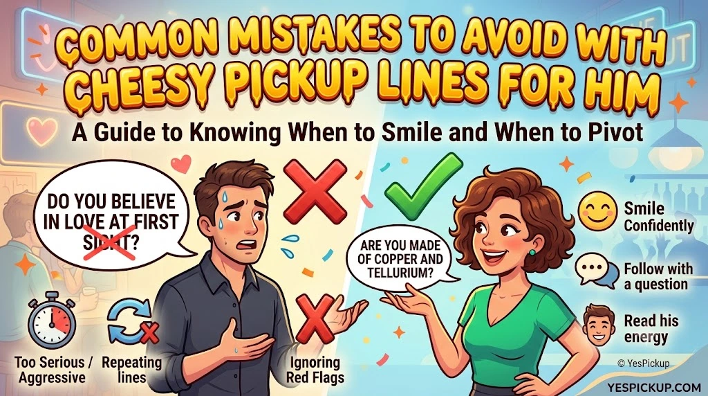 Common Mistakes to Avoid With Cheesy Pickup Lines for Him