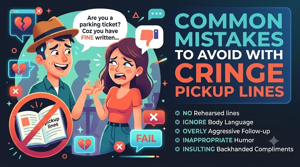 Common Mistakes to Avoid With Cringe Pickup Lines