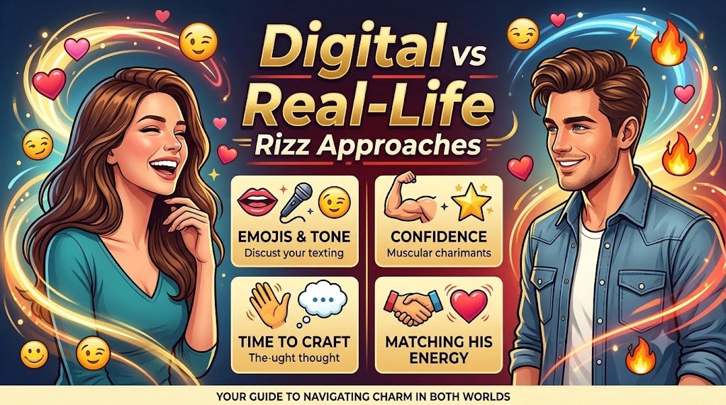 Digital vs Real-Life Rizz Approaches