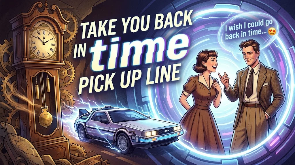 Take You Back in Time Pick Up Line