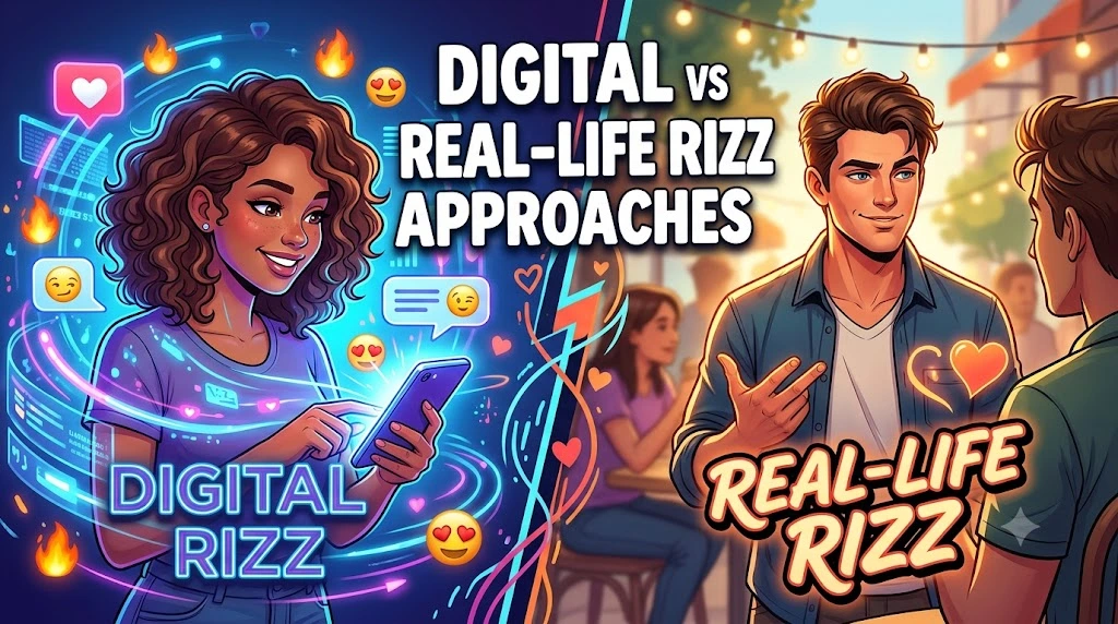 Digital vs Real-Life Rizz Approaches
