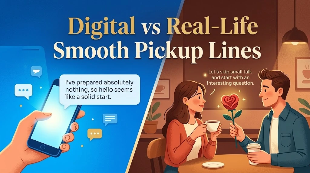 Digital vs Real-Life Smooth Pickup Lines