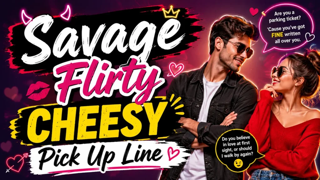 Savage Flirty Cheesy Pick Up line Line